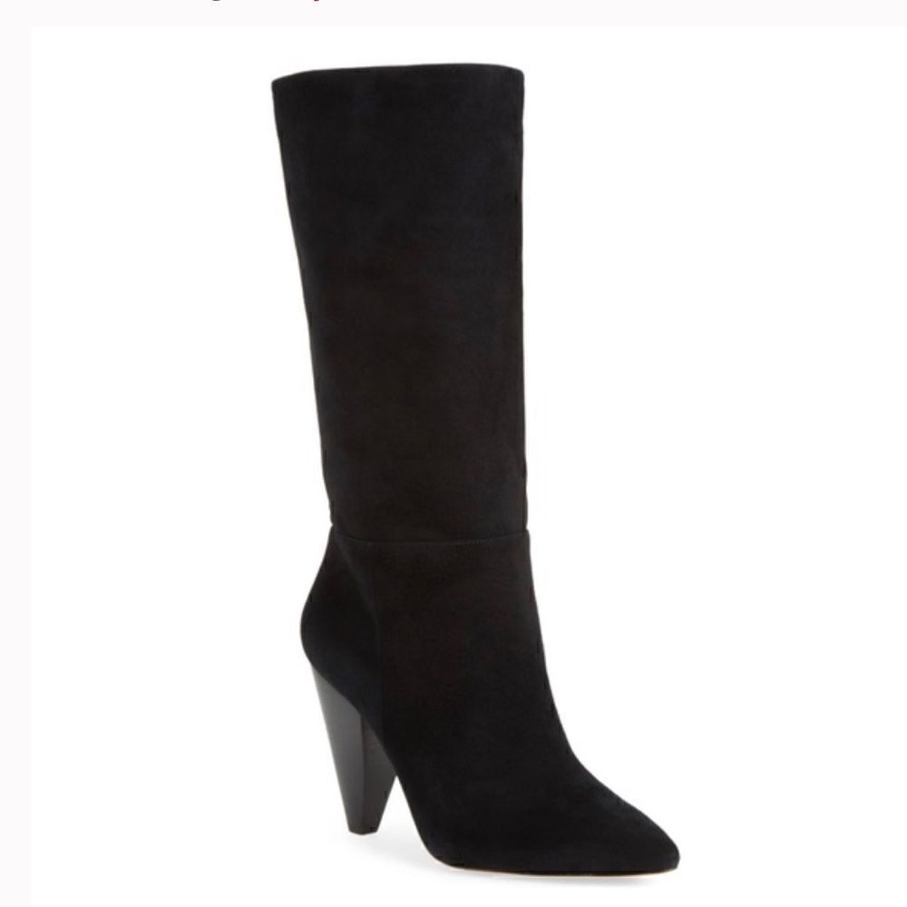 Something Navy Parker Suede Boot in black size 8.5
